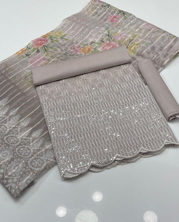 Lawn Cotton Sequins Work