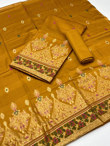 Pure Bana Dora lawn Jacquard Banarsi