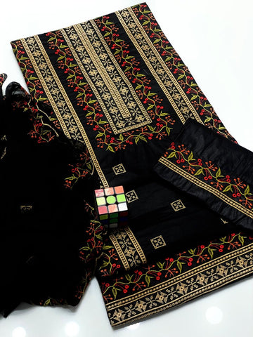 Lawn Cotton CrossStitch Embroidery 3Pc Dress