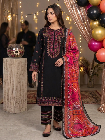 Soft Cotton Multi Embroidery Gala Border Work