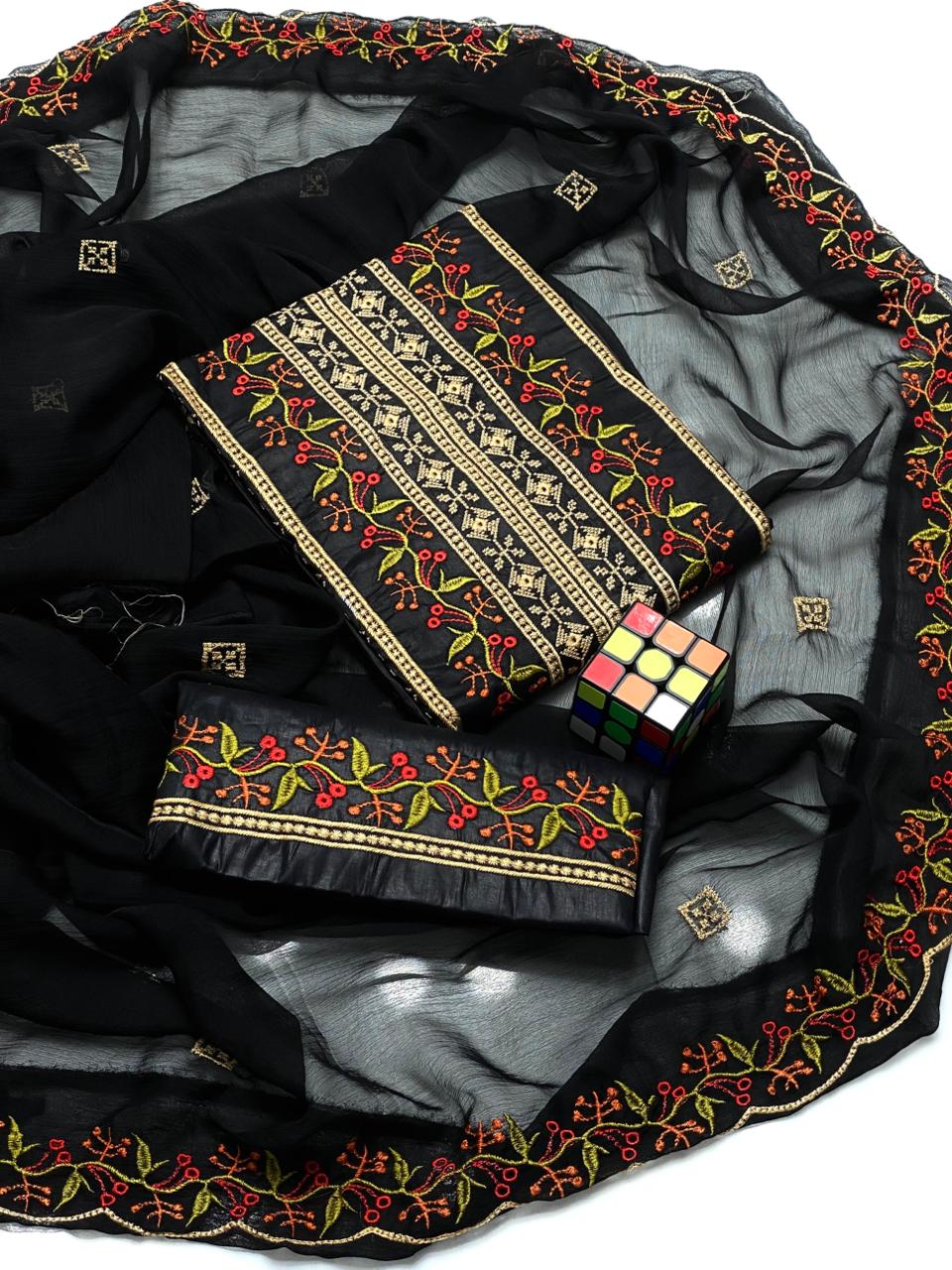 Lawn Cotton CrossStitch Embroidery 3Pc Dress