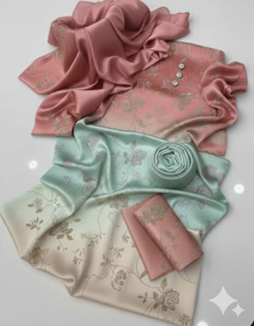 Printed Silk 3Pc Dress