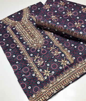 Ajrak Print 2Pc Dress