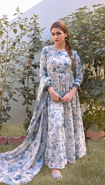 Swiss Lawn Jacquard 3Pc Dress