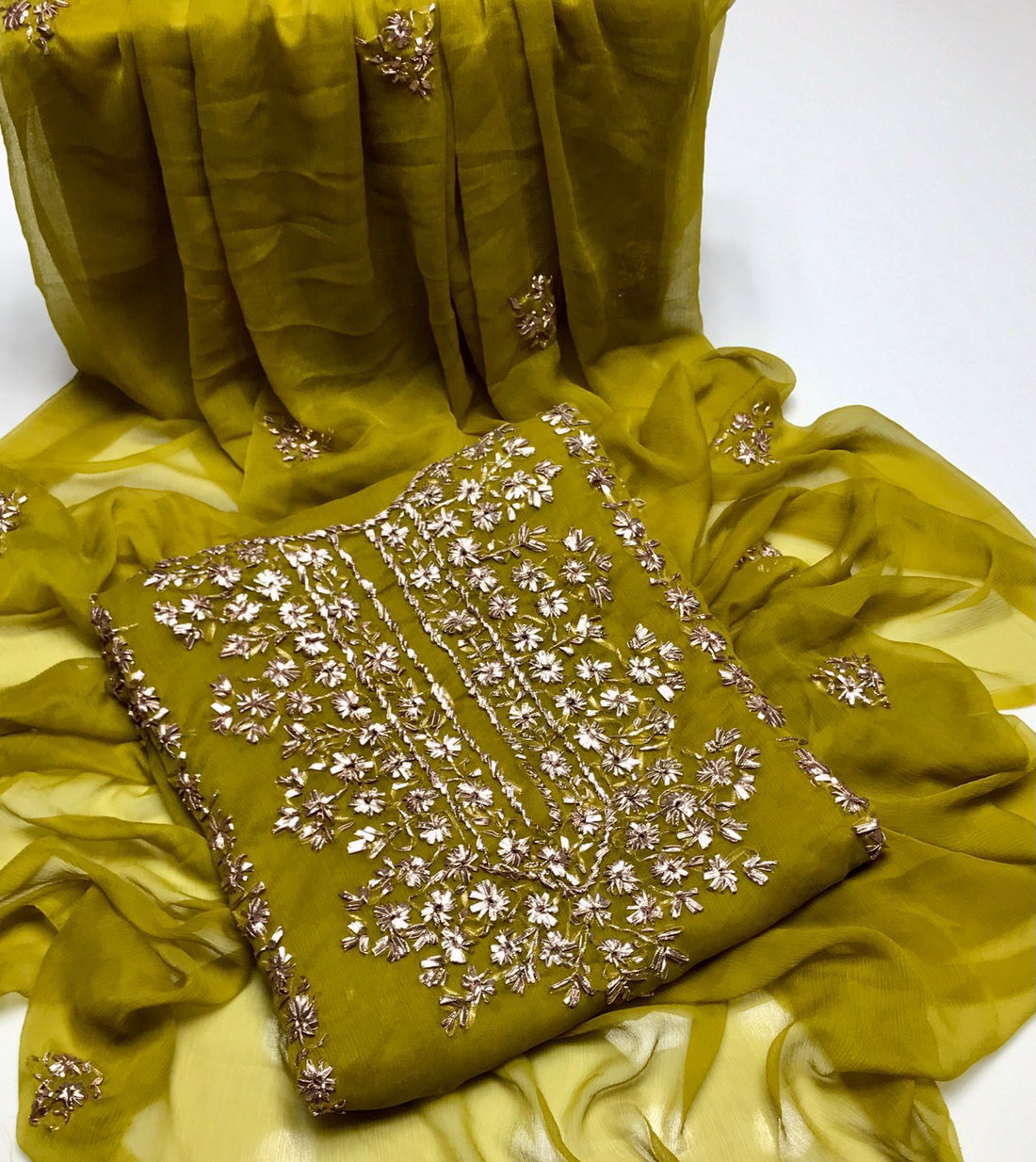Bamber Chiffon Gotta 2Pc Dress | Handmade Gotta Collection | Embroidered Shirt & Dupatta