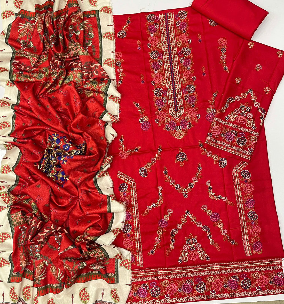 DHANAK 3PC DRESS