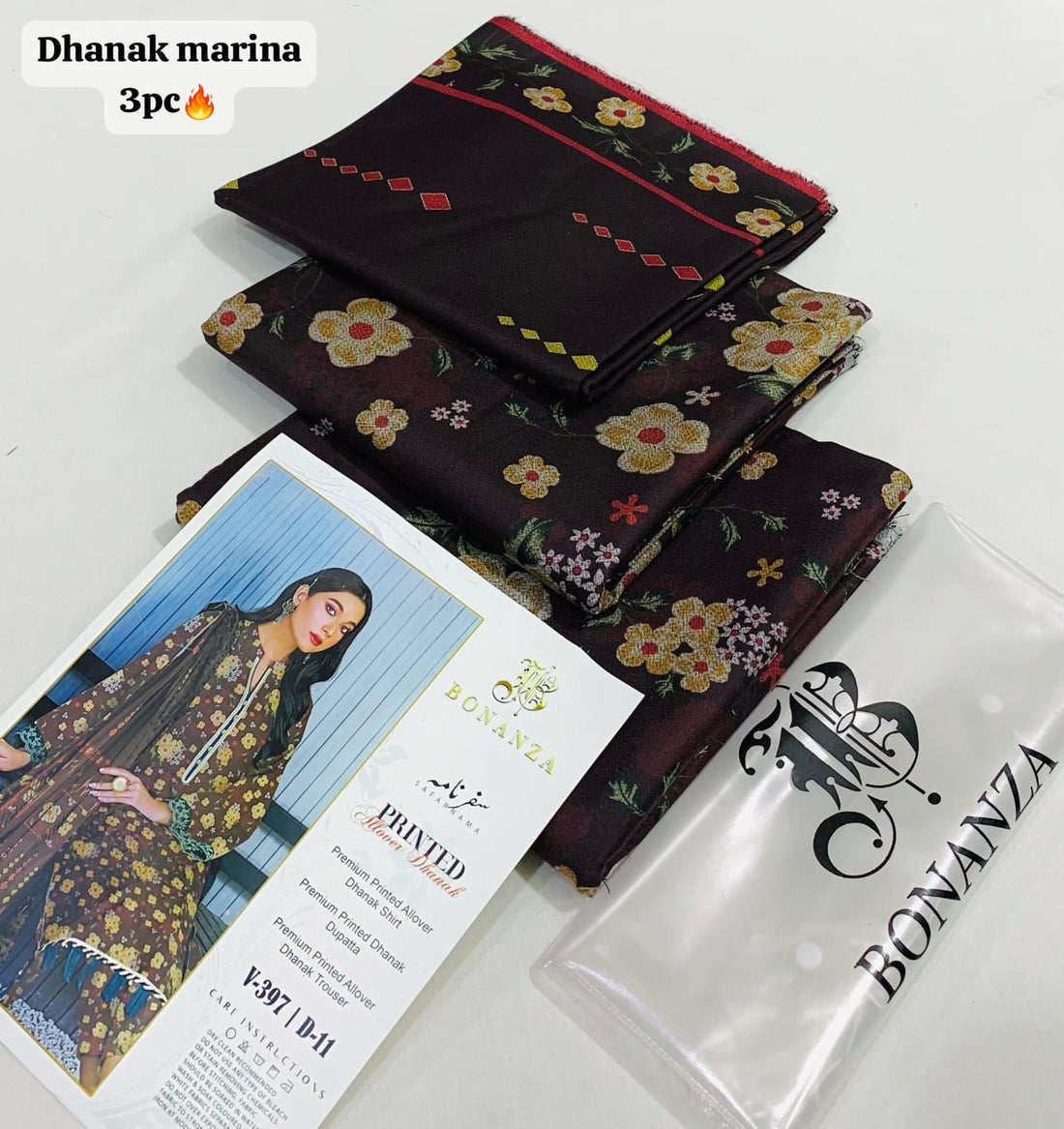 Dhanak Printed 3Pc Dresses