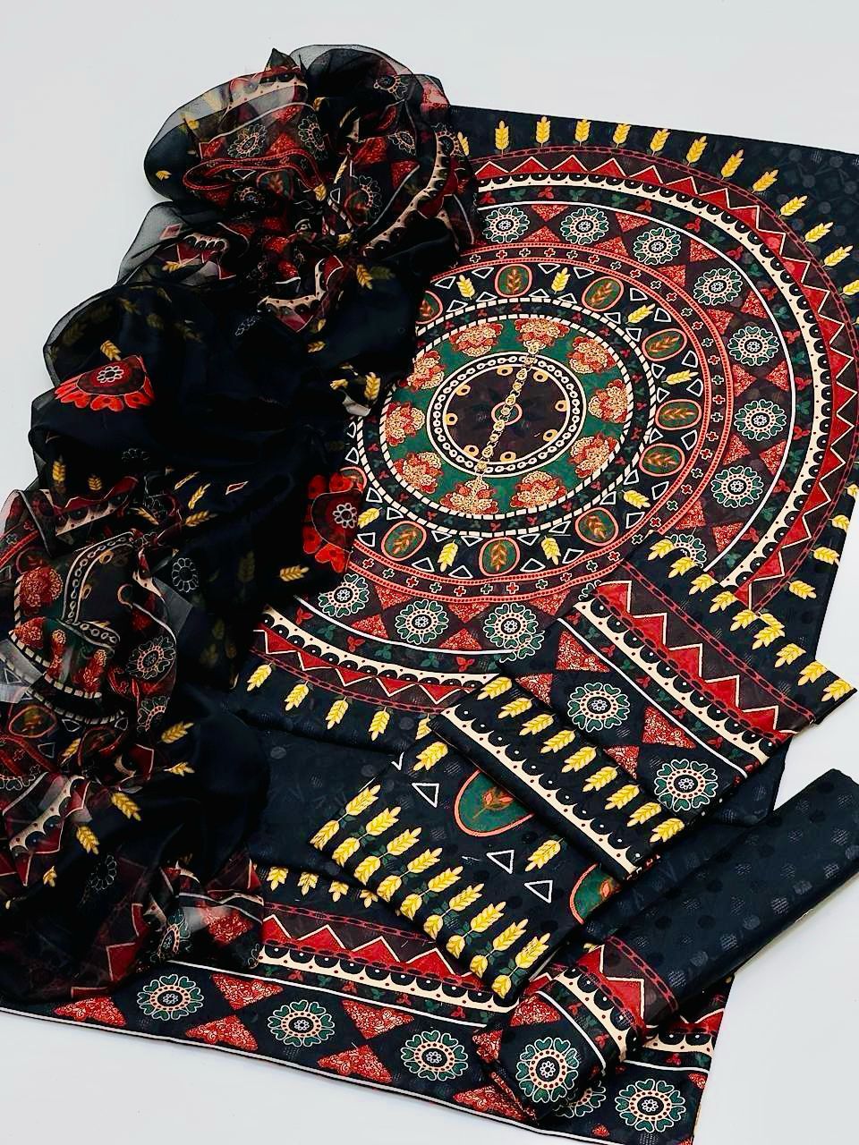 Self Jacquard Swiss Lawn