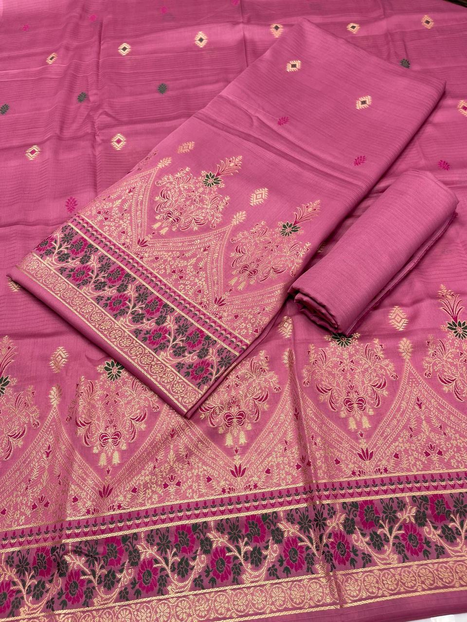 Pure Bana Dora lawn Jacquard Banarsi