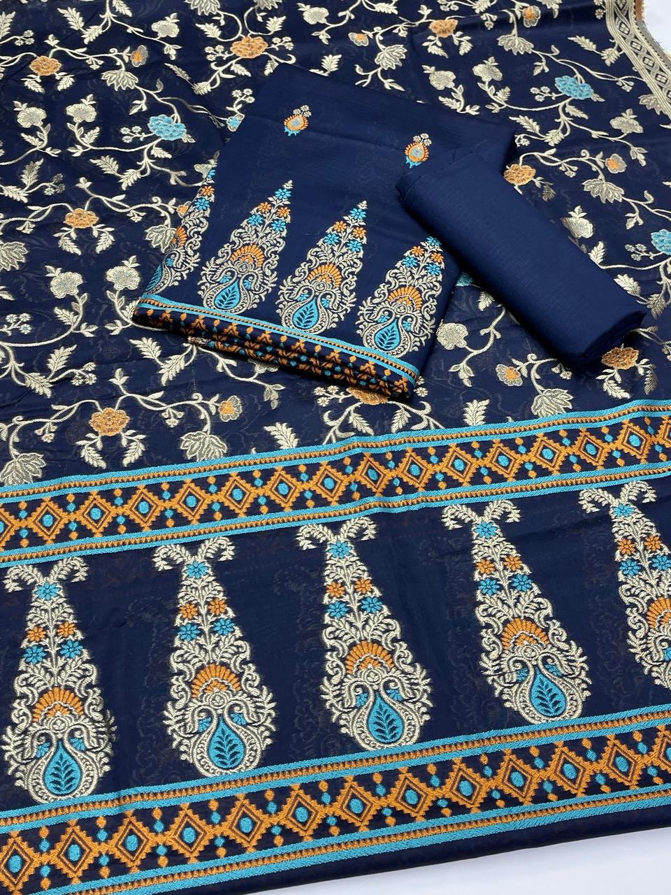Pure Bana Dora Lawn Jacquard Banarsi