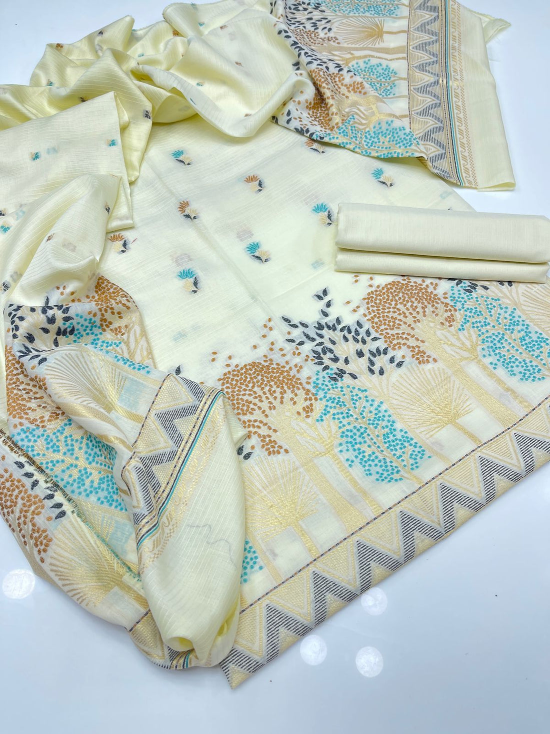 Pure Bana Dora Lawn Jacquard Banarsi