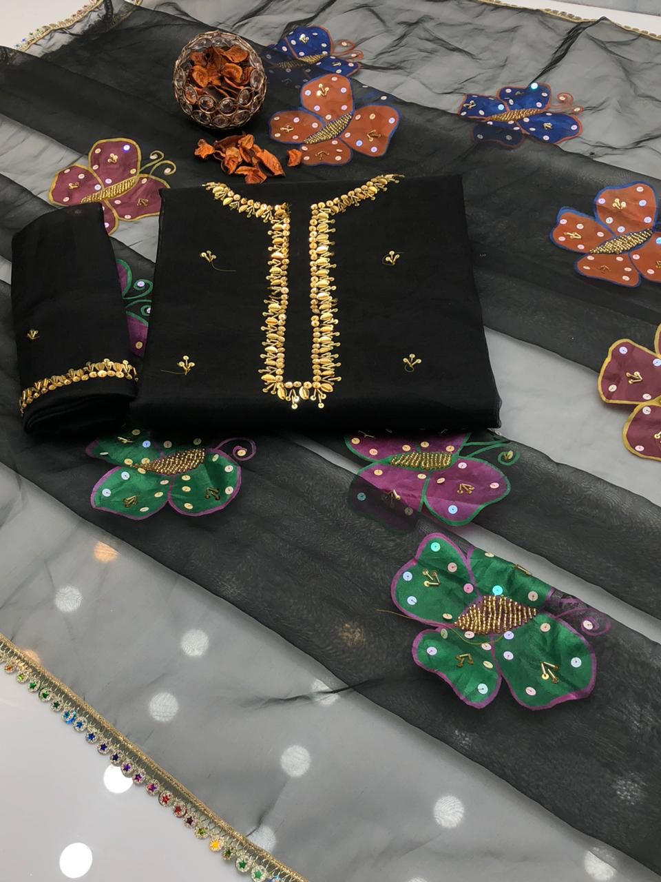 2Pc Dress Indian Organza
