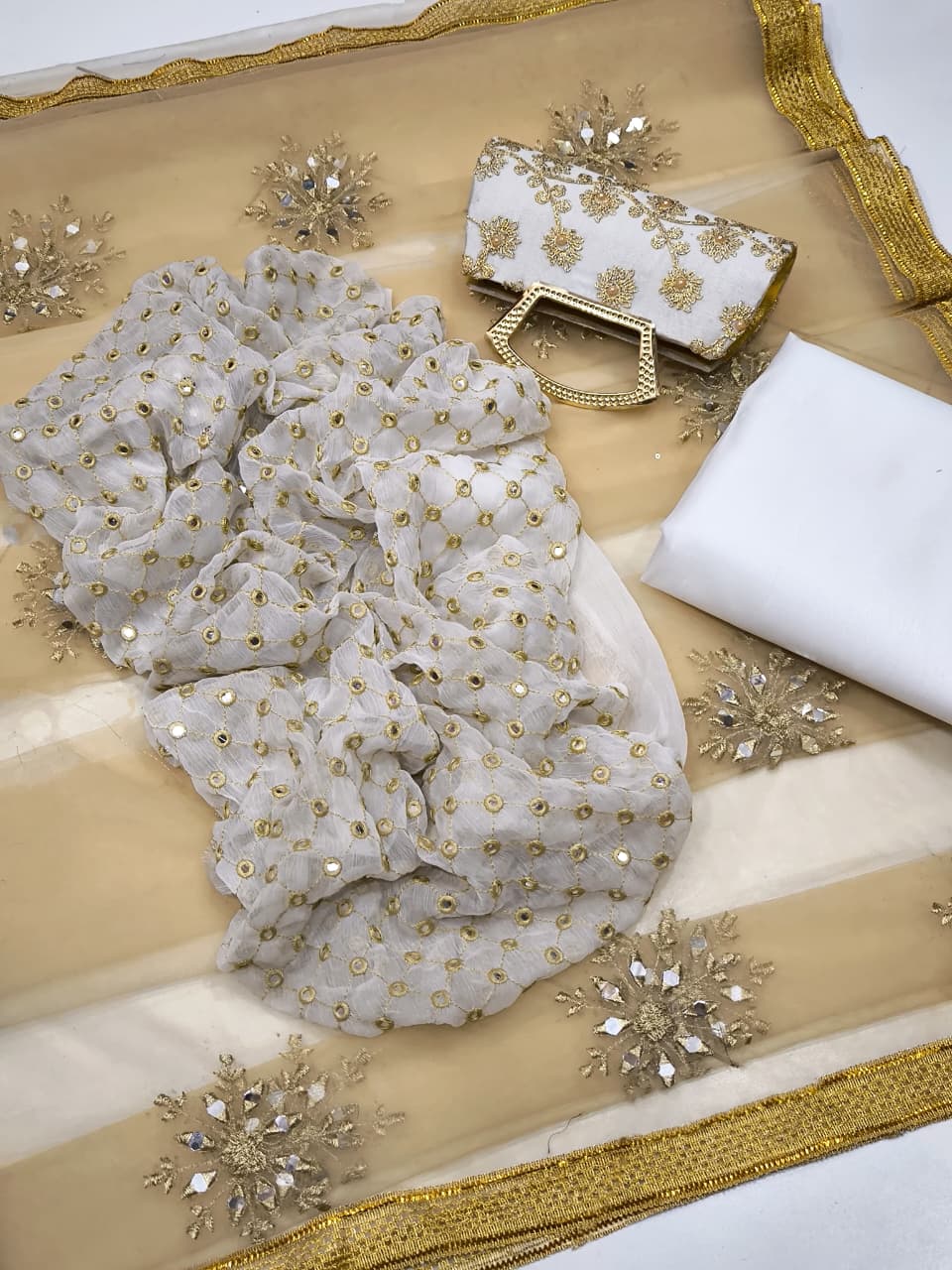 Party Wear Chiffon 3Pc Dress