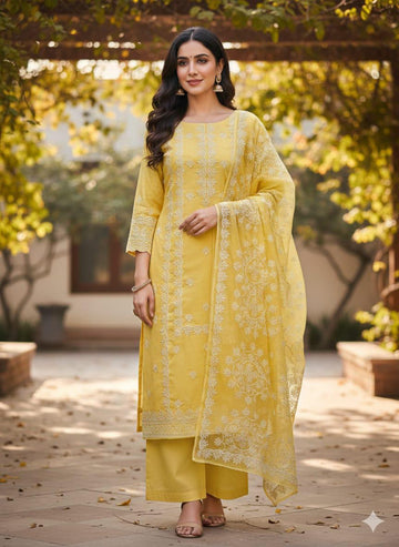 Exclusive Fine Quality Boring Embroidery 3Pc Dress