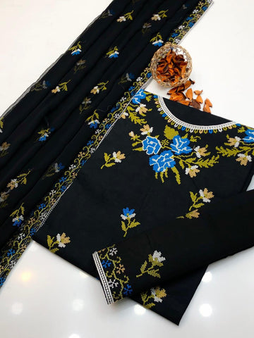 CrossStitch Embroidery 3Pc Dress